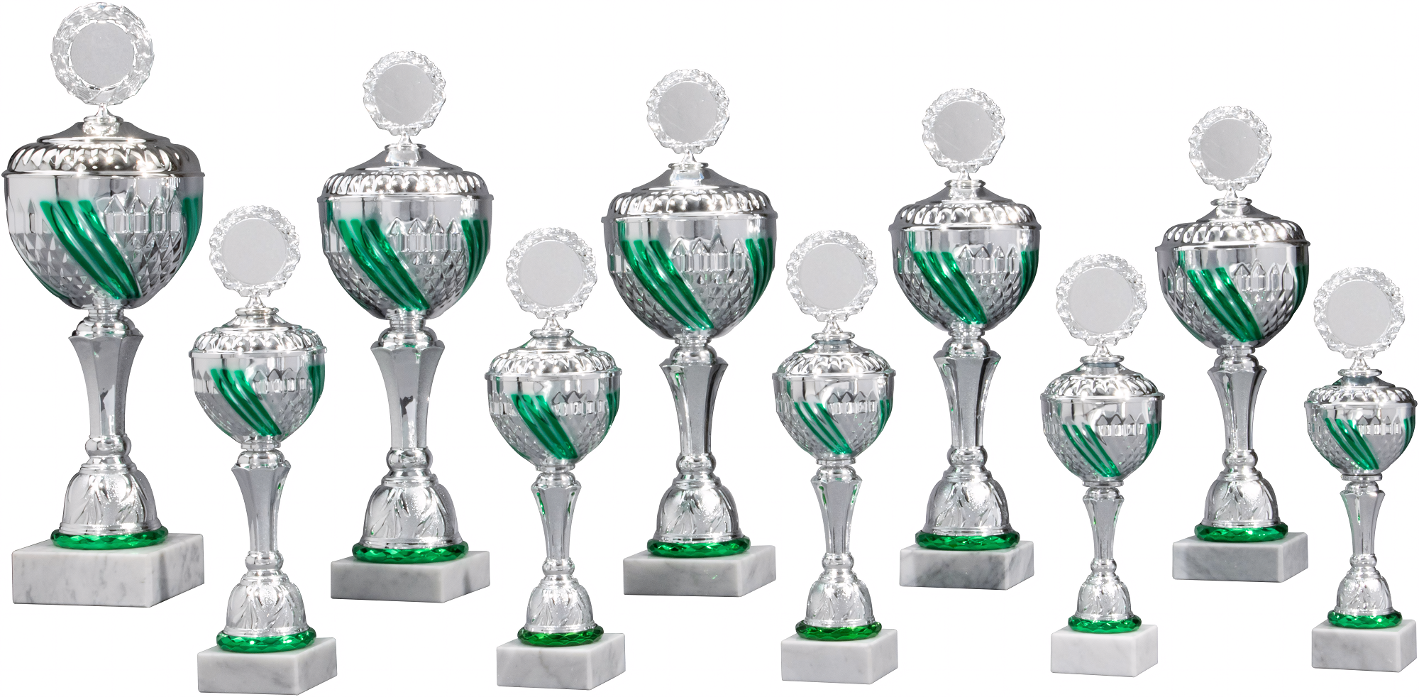 Pokal Ludwig 33 cm Grün-Silber