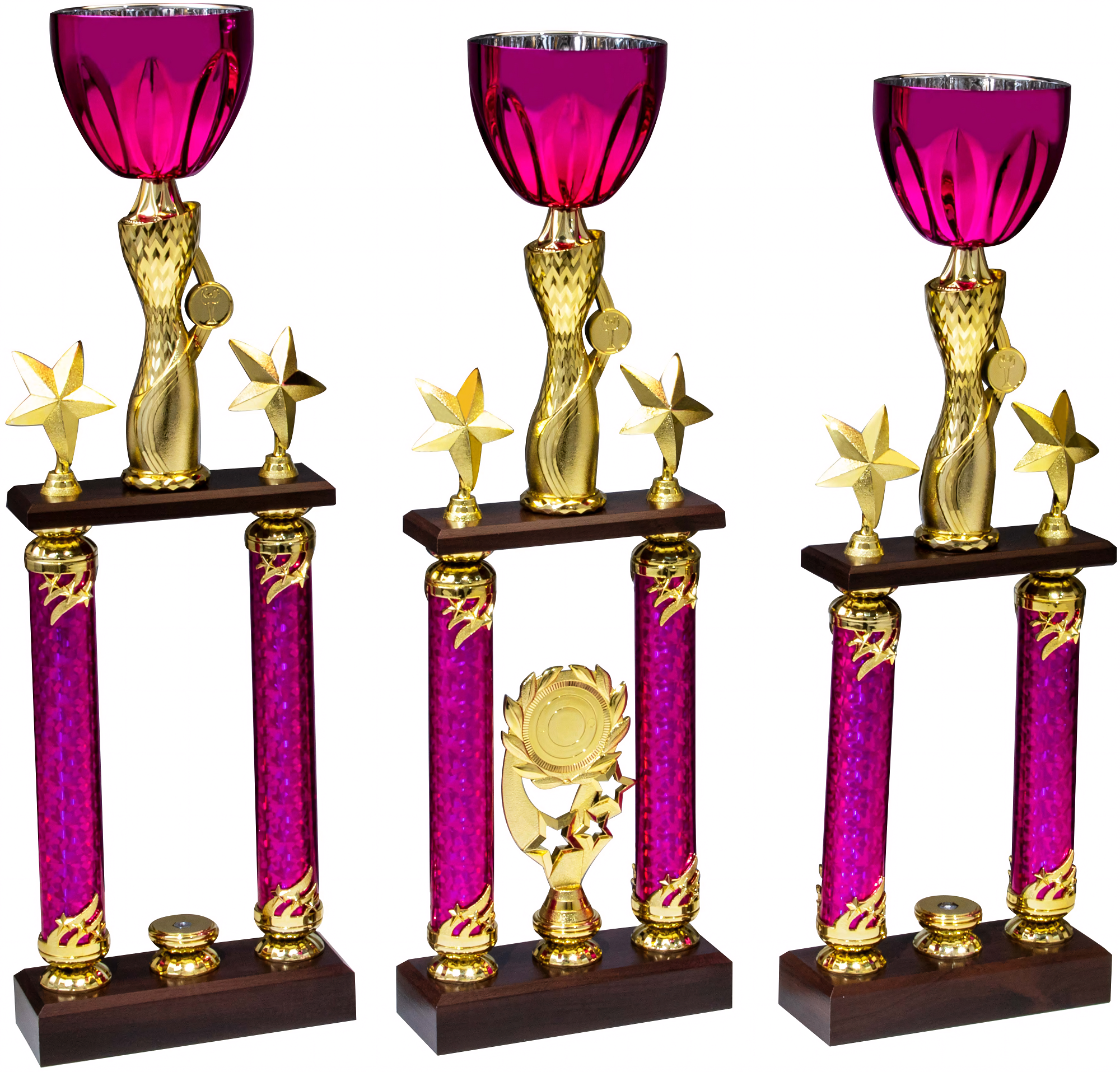 Pokal Clementine 60,5 cm Gold-Rosa