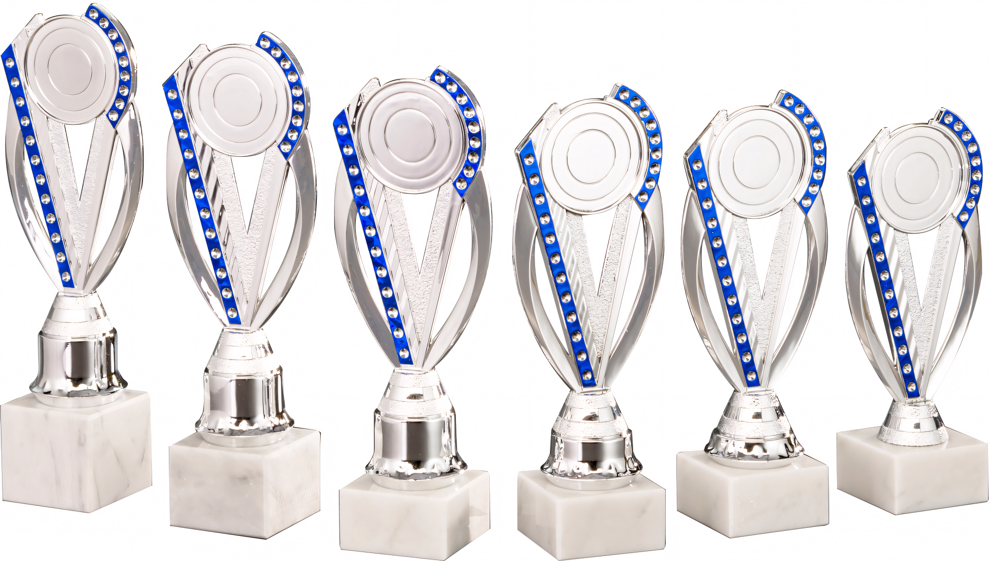 Pokal Sylvester 25,1 cm Blau-Silber