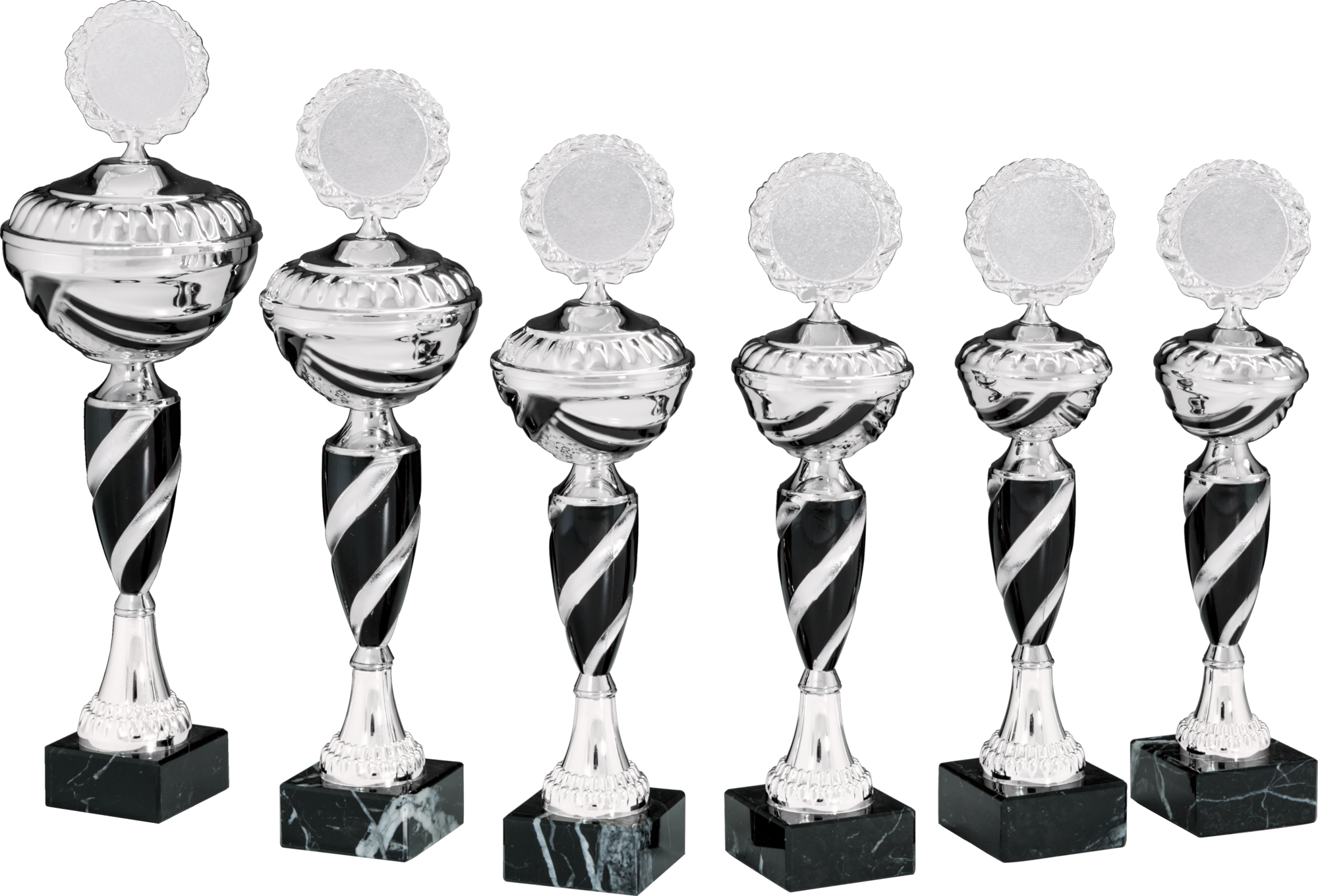 Pokal Gabriella 31 cm Schwarz-Silber