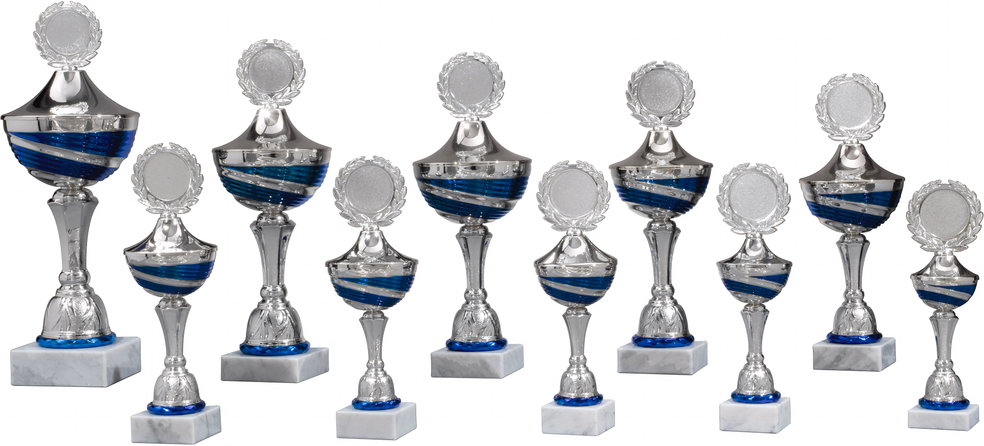 Pokal Ferdinand 34,2 cm Blau-Silber