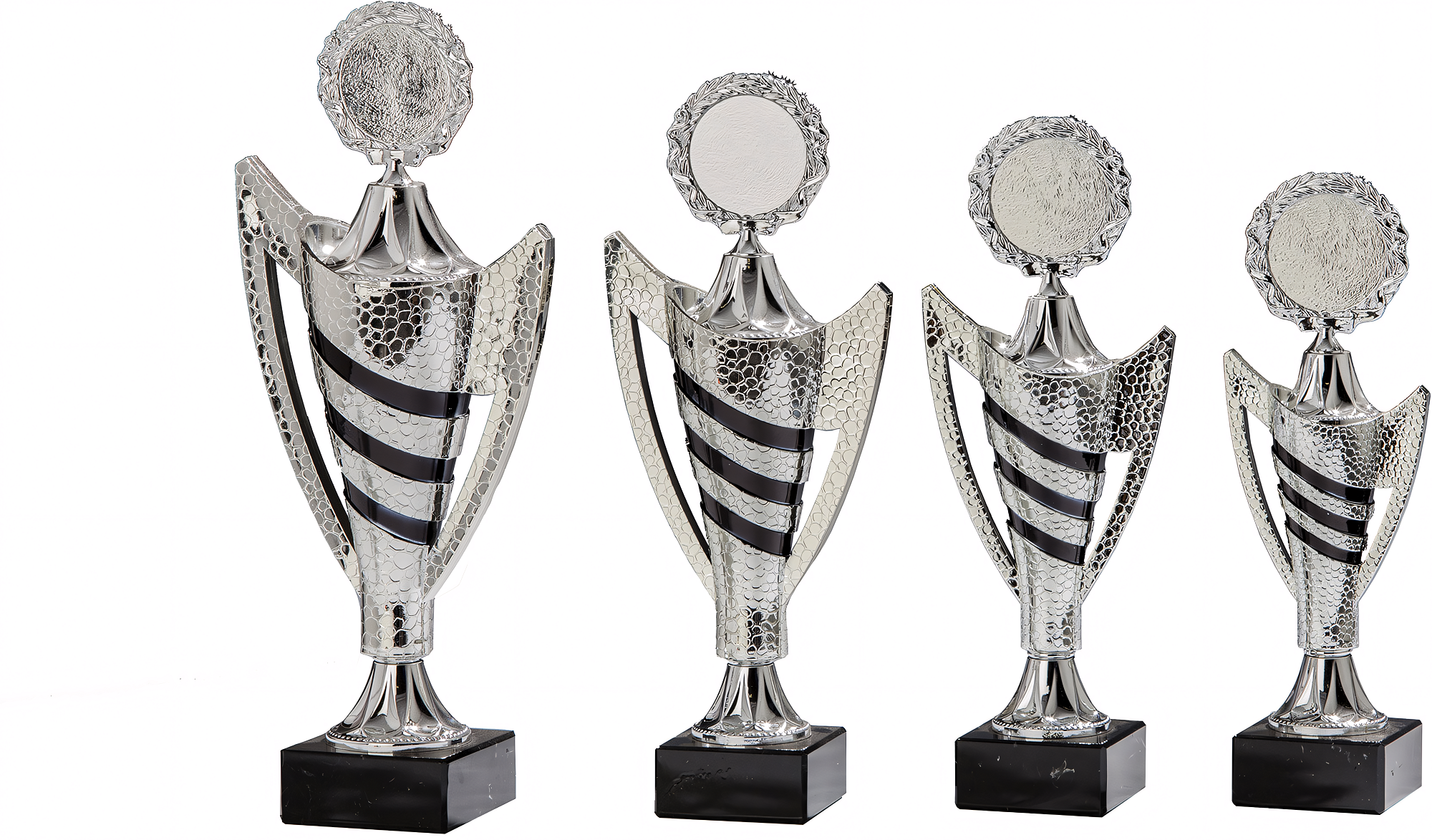 Pokal Rolf 34,1 cm Schwarz-Silber