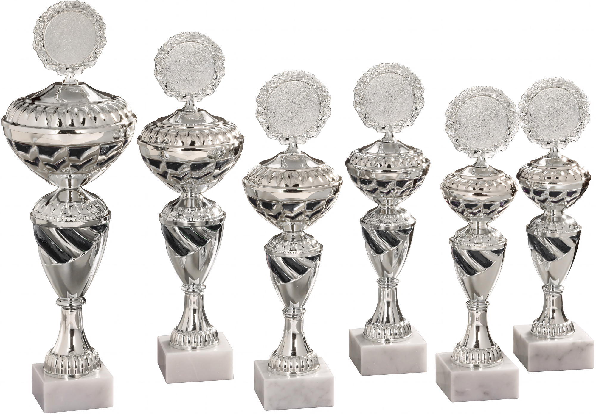 Pokal Dolores 37,4 cm Schwarz-Silber
