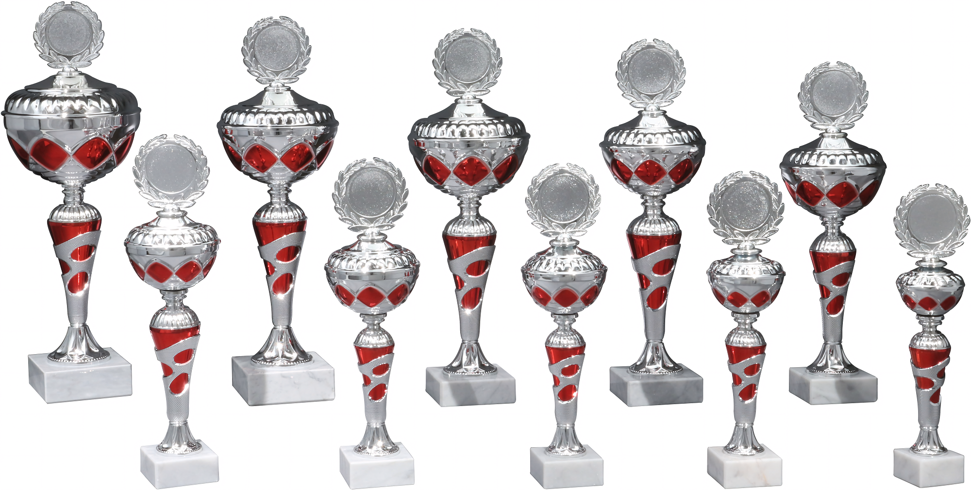 Pokal Constantine 46,5 cm Rot-Silber