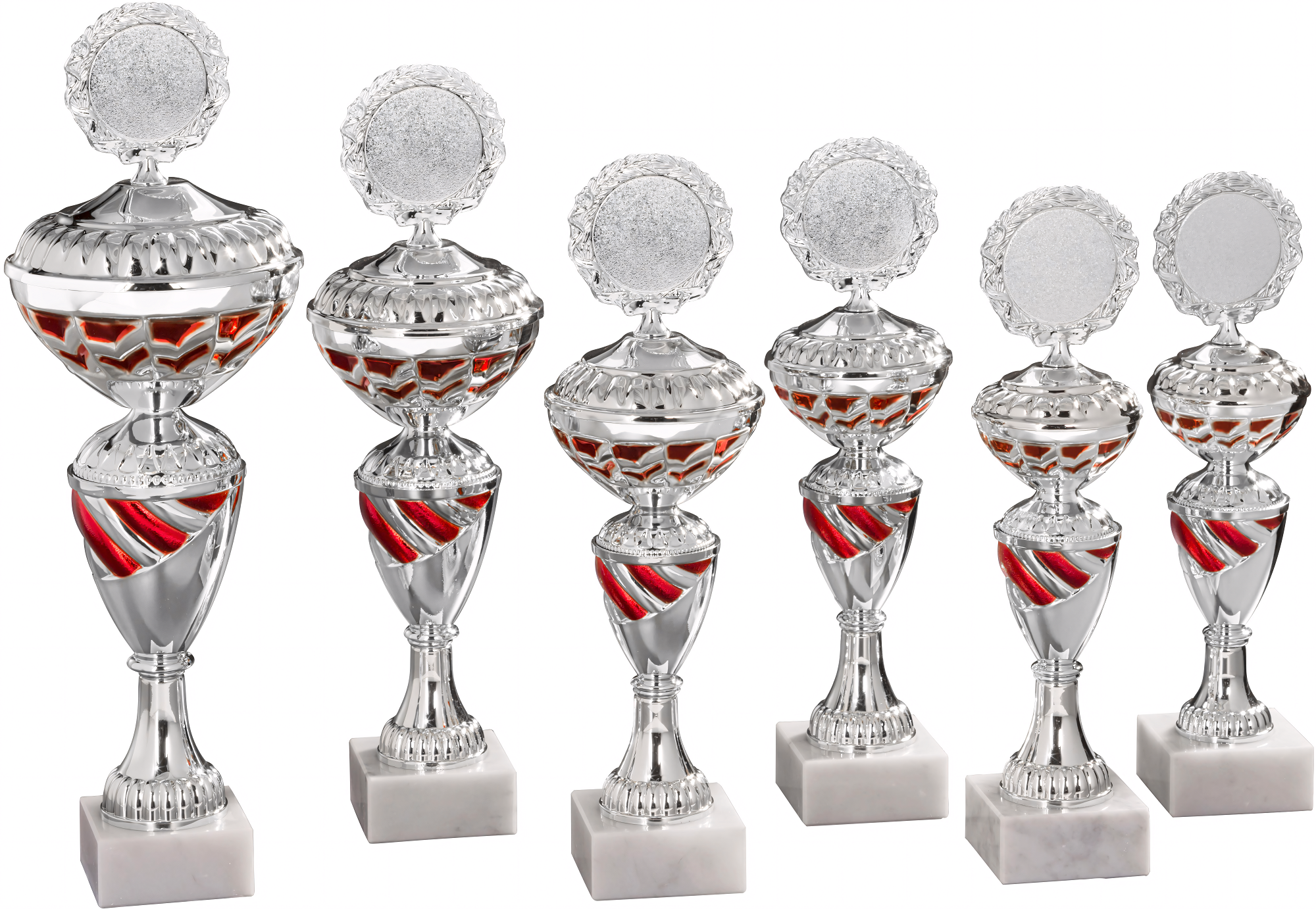 Pokal Eléonore 29,8 cm Rot-Silber