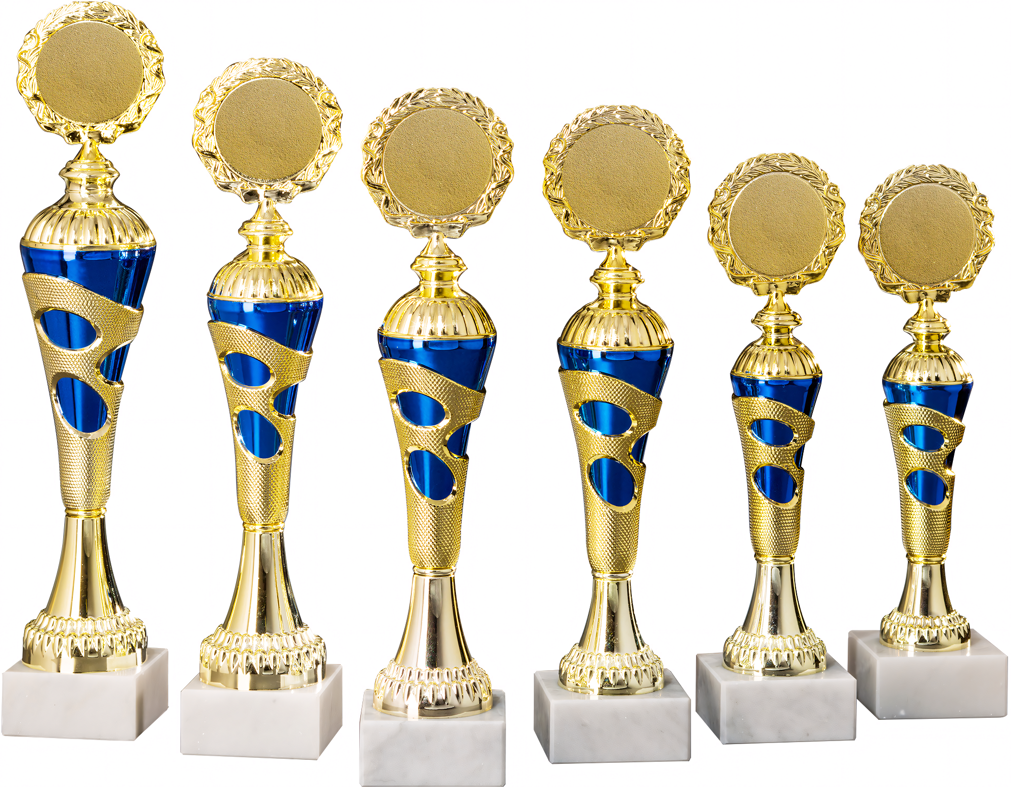 Pokal Siegfried 29 cm Blau-Gold