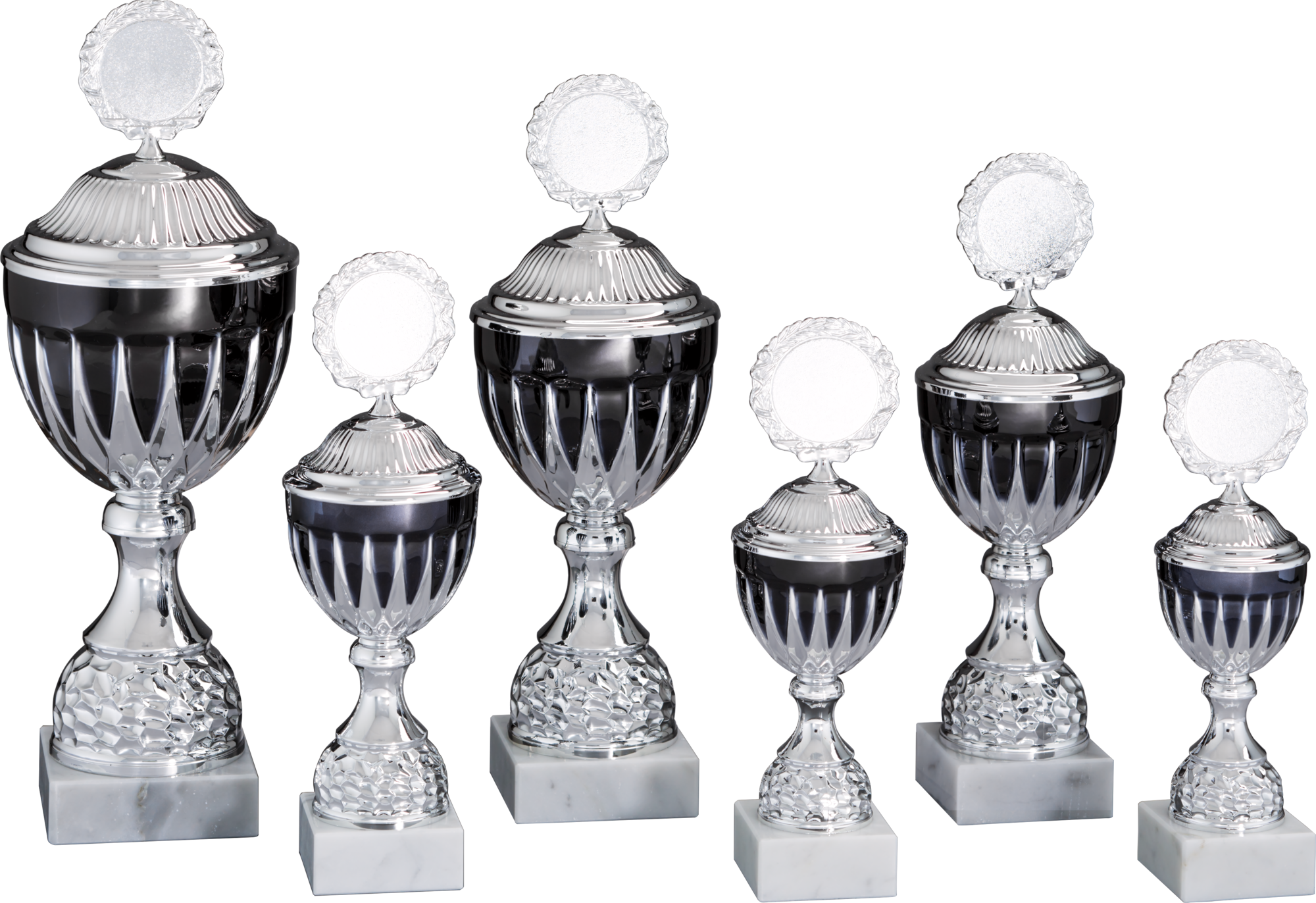 Pokal Fabian 25,8 cm Schwarz-Silber