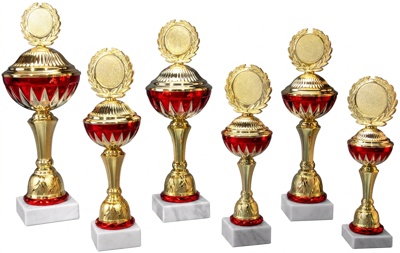 Pokal William 31,5 cm Gold-Rot
