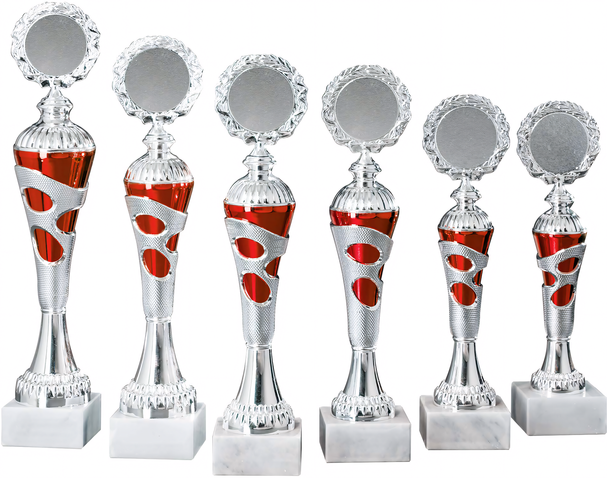 Pokal Susanne 25,5 cm Rot-Silber