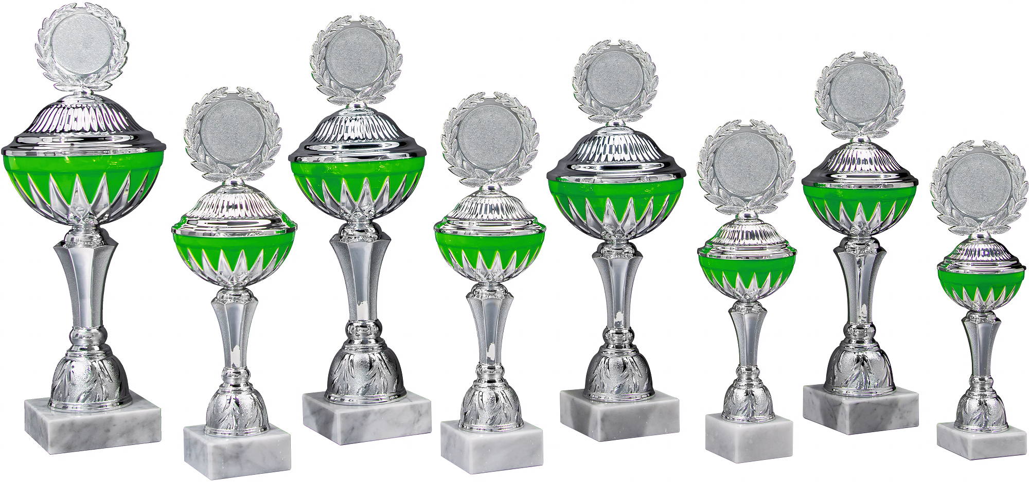 Pokal Rupert 33 cm Grün-Silber