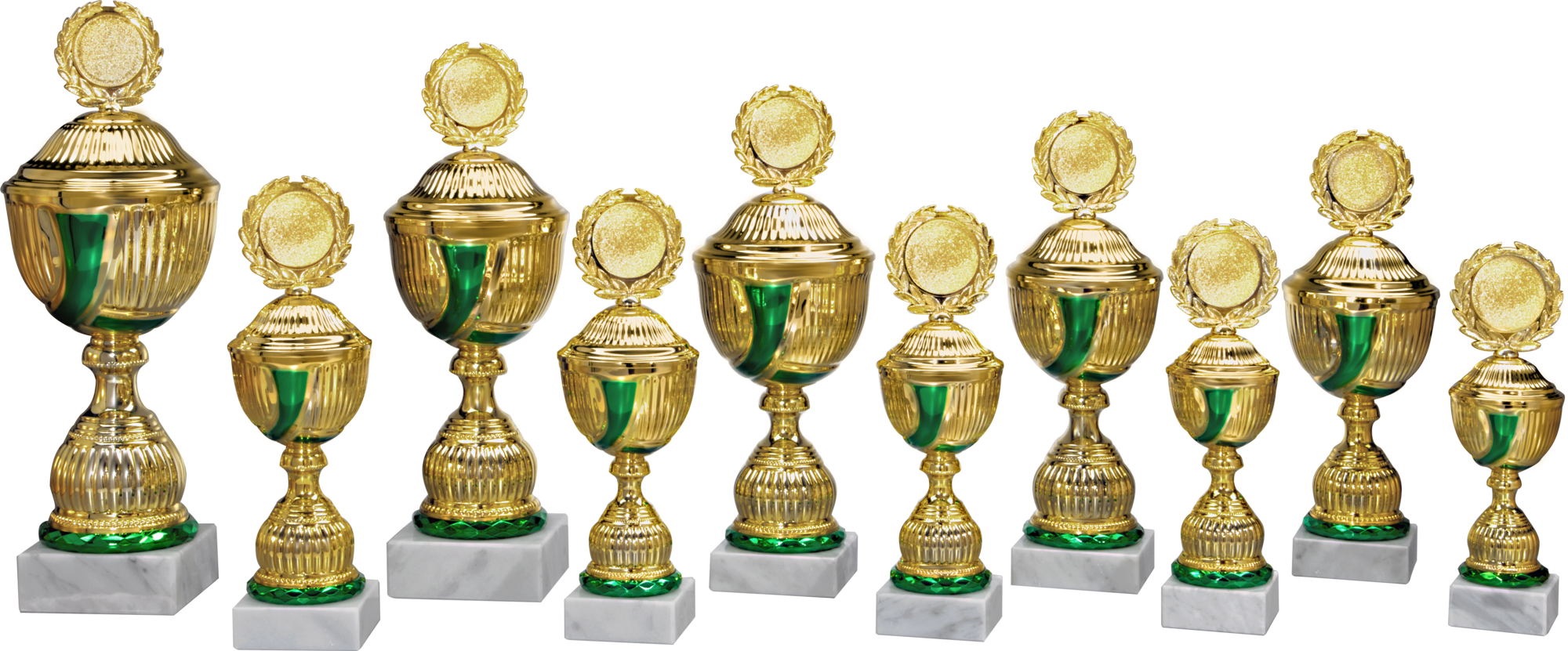 Pokal Magdalena 40,3 cm Gold-Grün