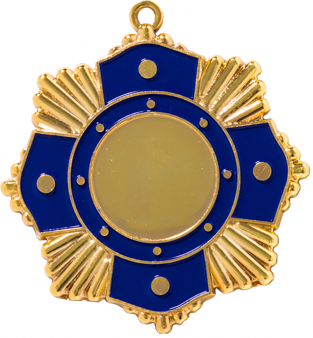 Medaille Apollo Ø65 mm Blau-Bronze-Gold-Silber
