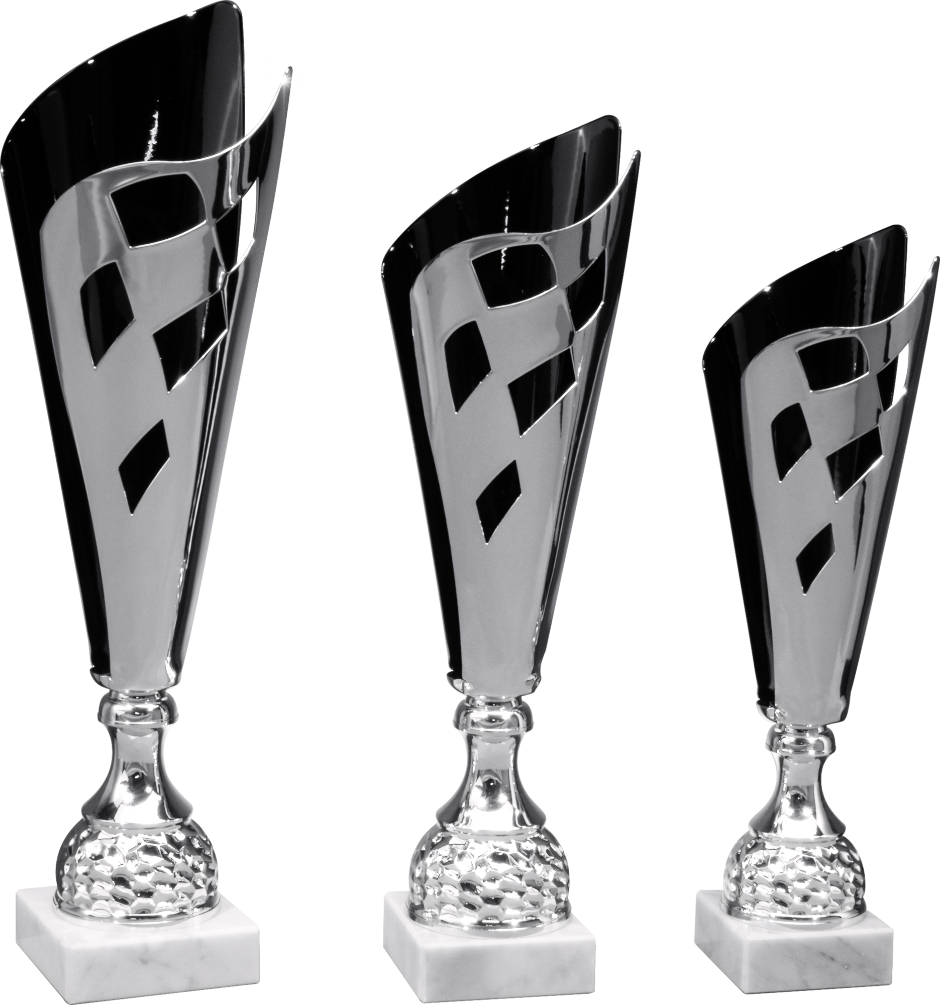 Pokal Philip 47,5 cm Schwarz-Silber