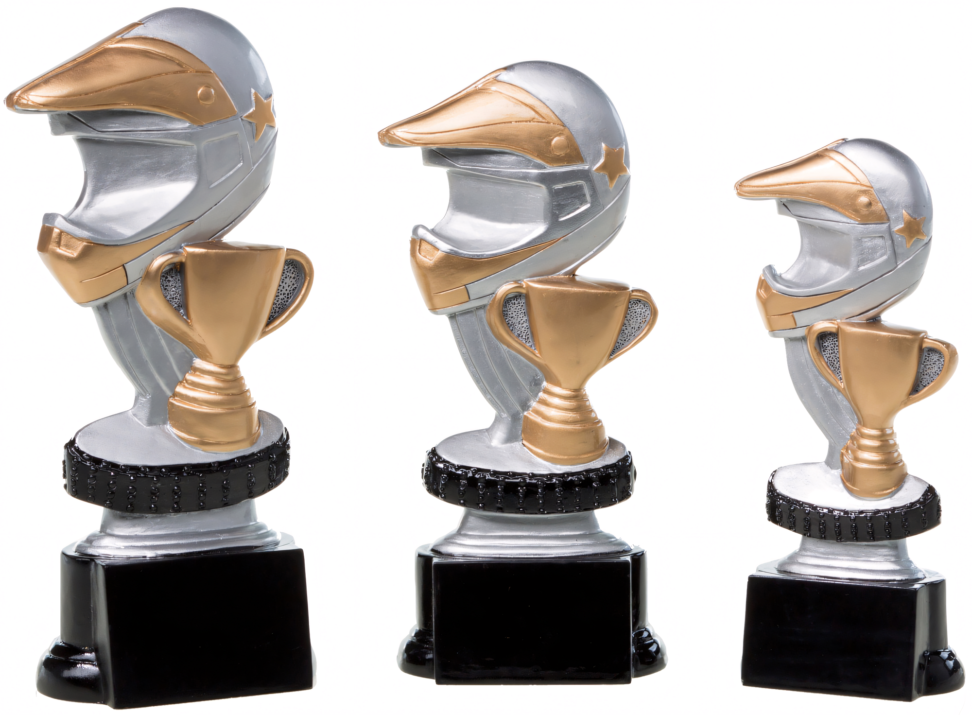 Trophäe David 18 cm Gold-Grau