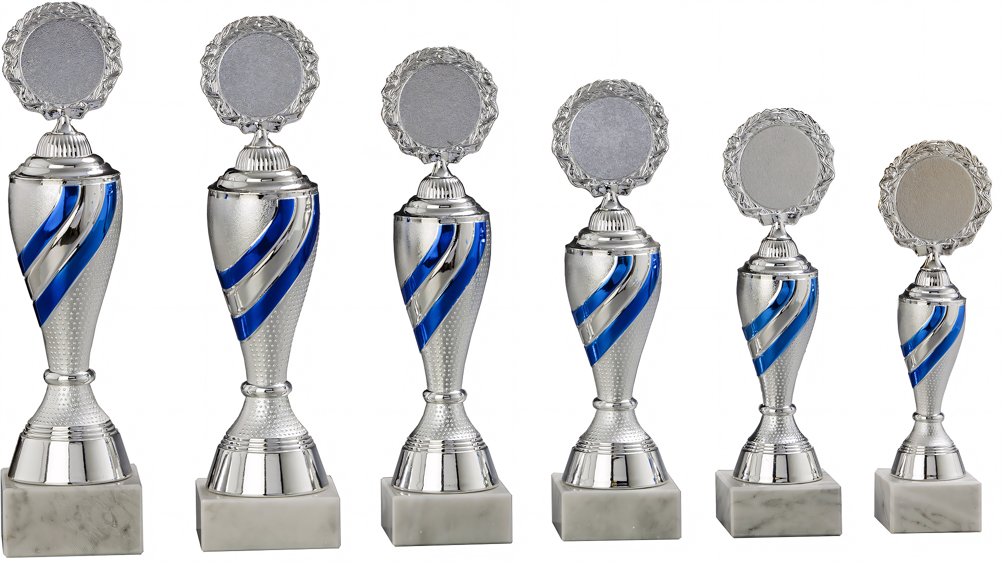 Pokal Wulfstan 31,5 cm Blau-Silber