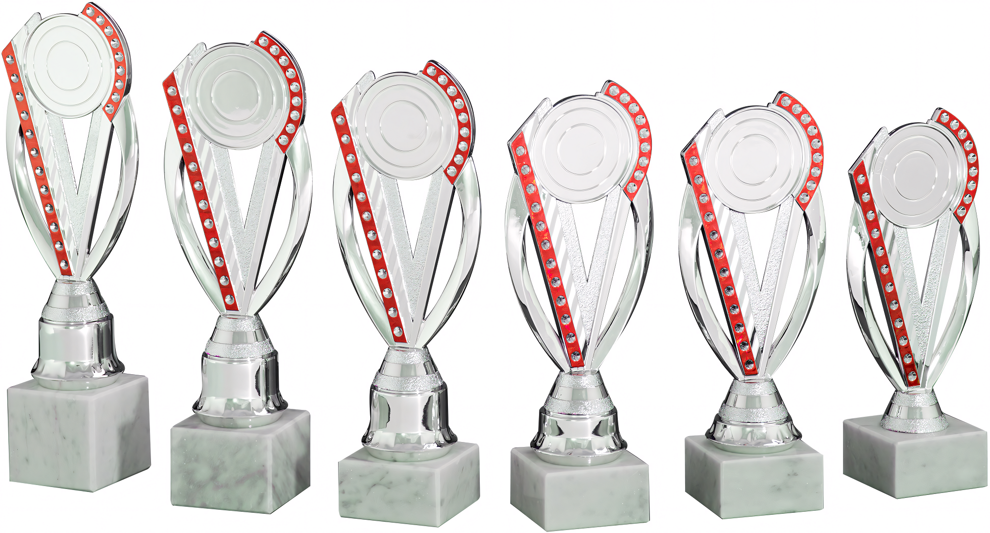Pokal Theophil 24,1 cm Rot-Silber