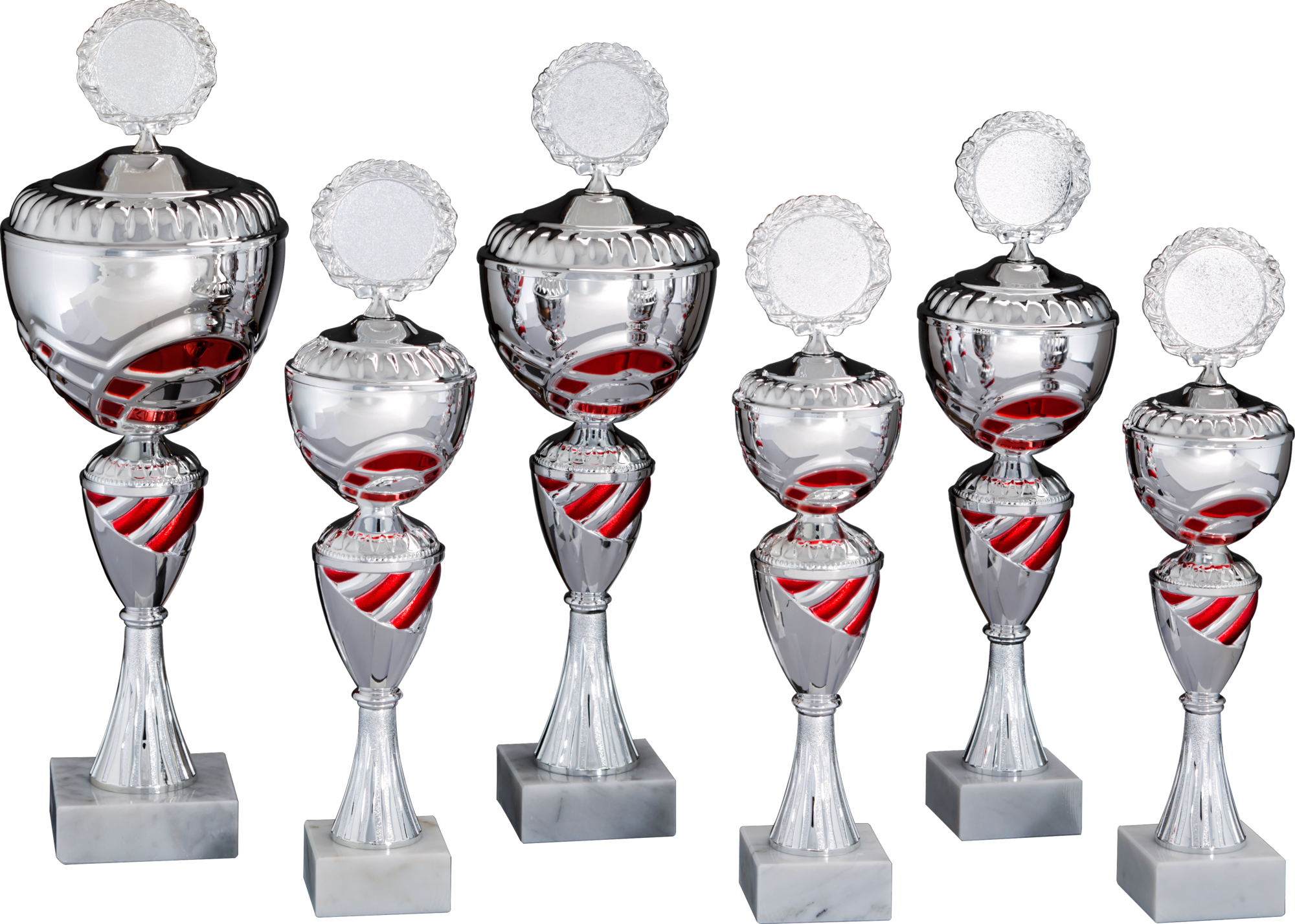 Pokal Hilda 39,9 cm Rot-Silber