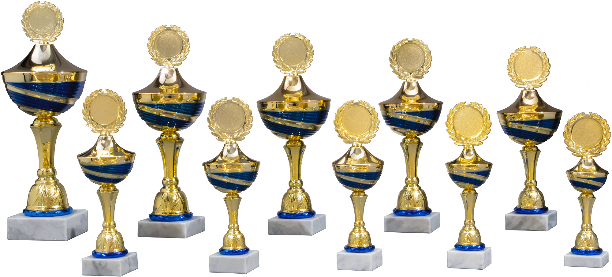Pokal Alice 32,5 cm Blau-Gold