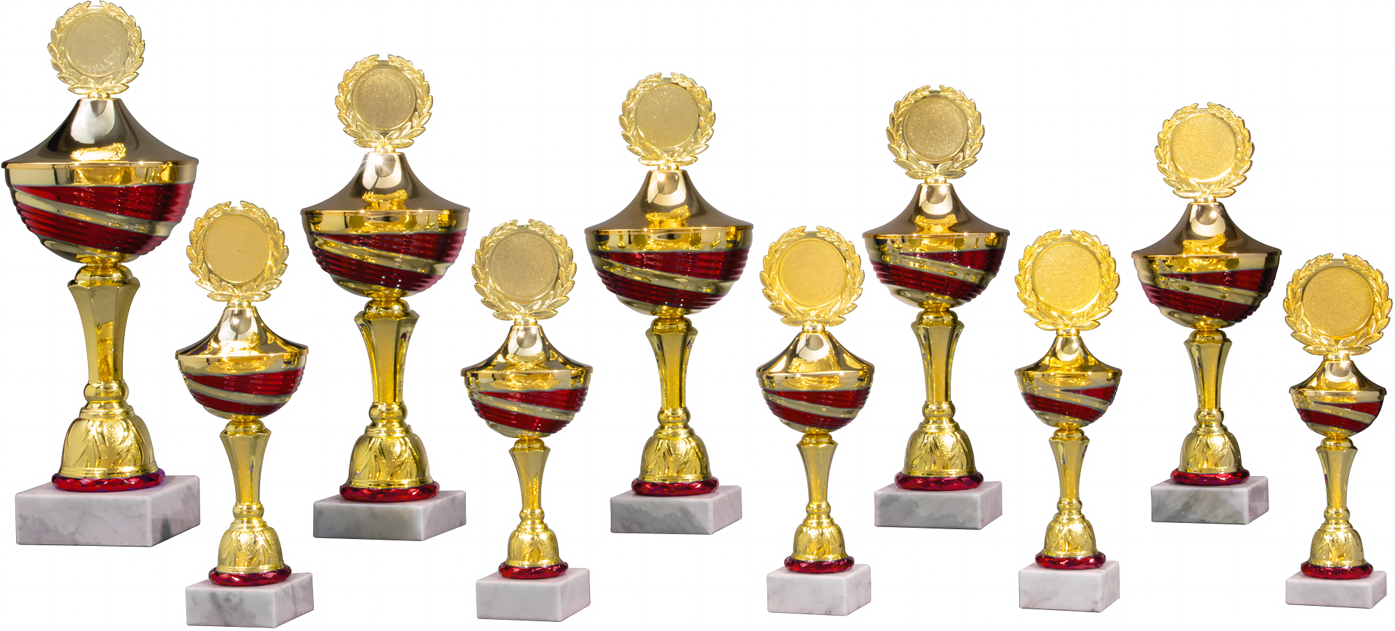 Pokal Gustav 32,5 cm Gold-Rot