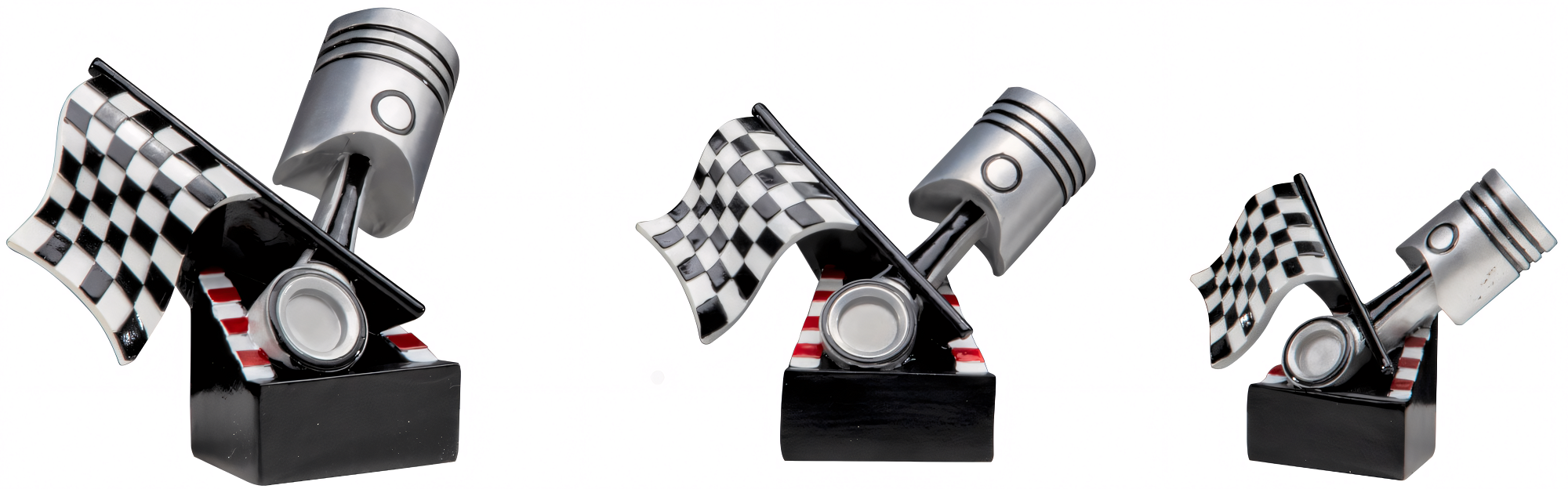 Trophäe Maxim 10 cm Rot-Schwarz-Silber-Weiß