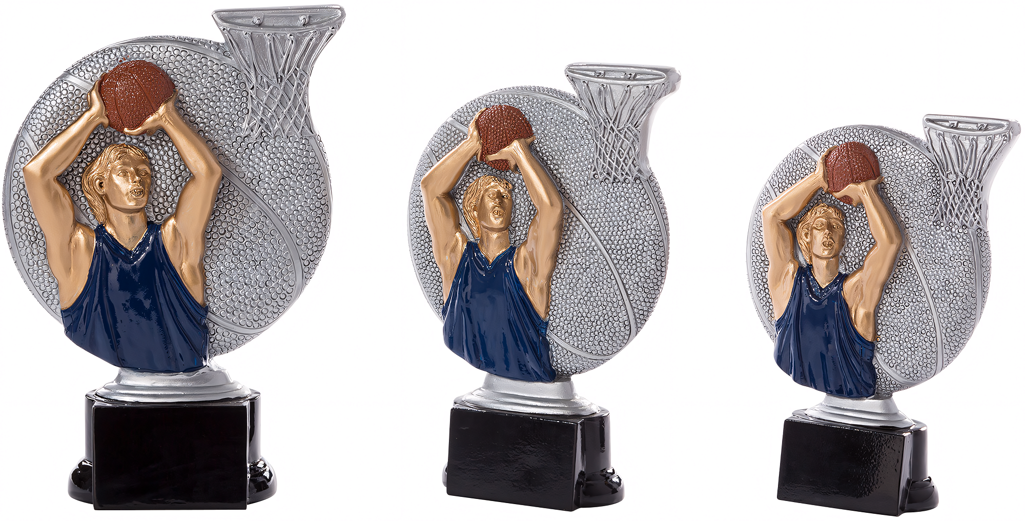 Trophäe Andreas 18 cm Blau-Grau