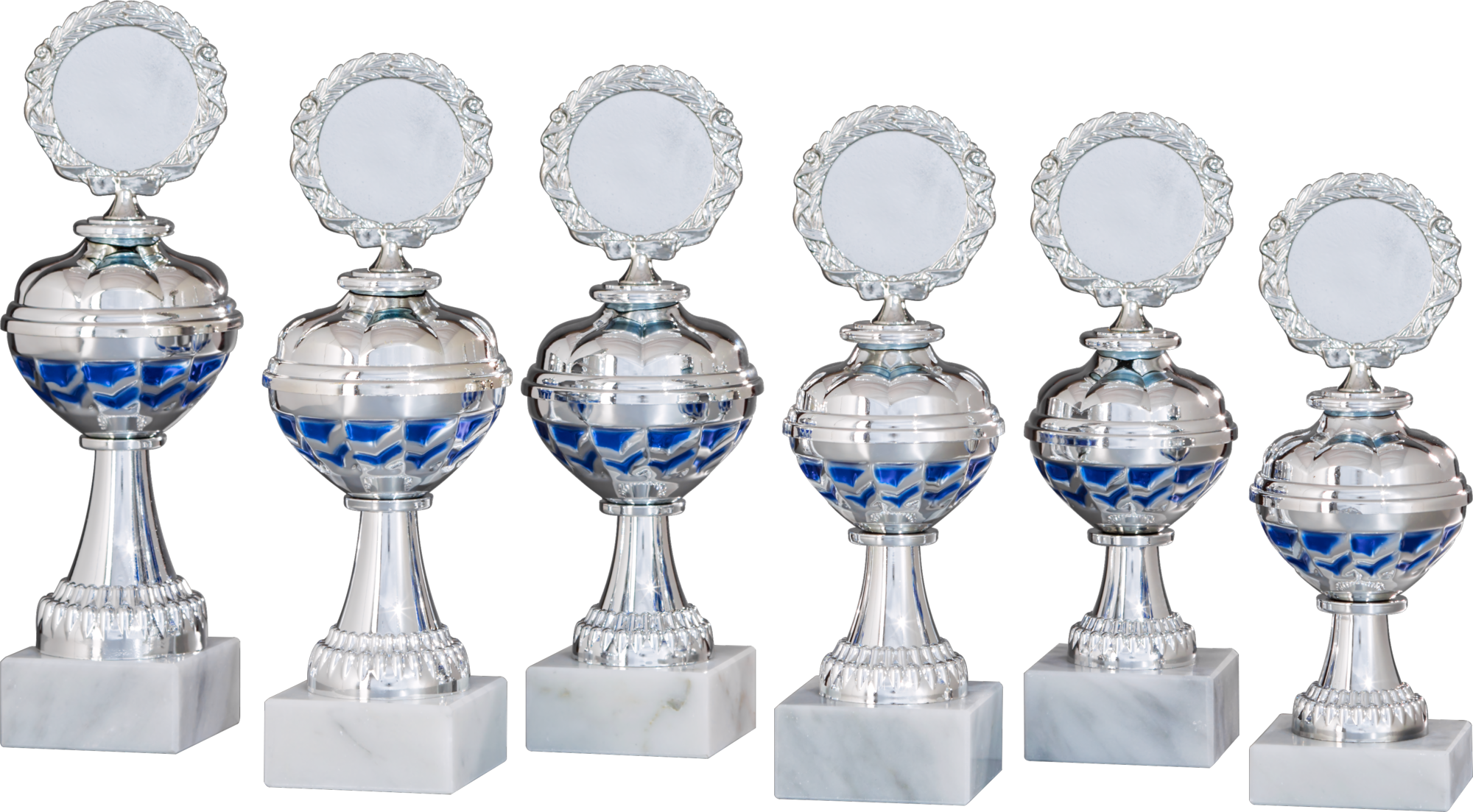 Pokal Irina 24,5 cm Blau-Silber