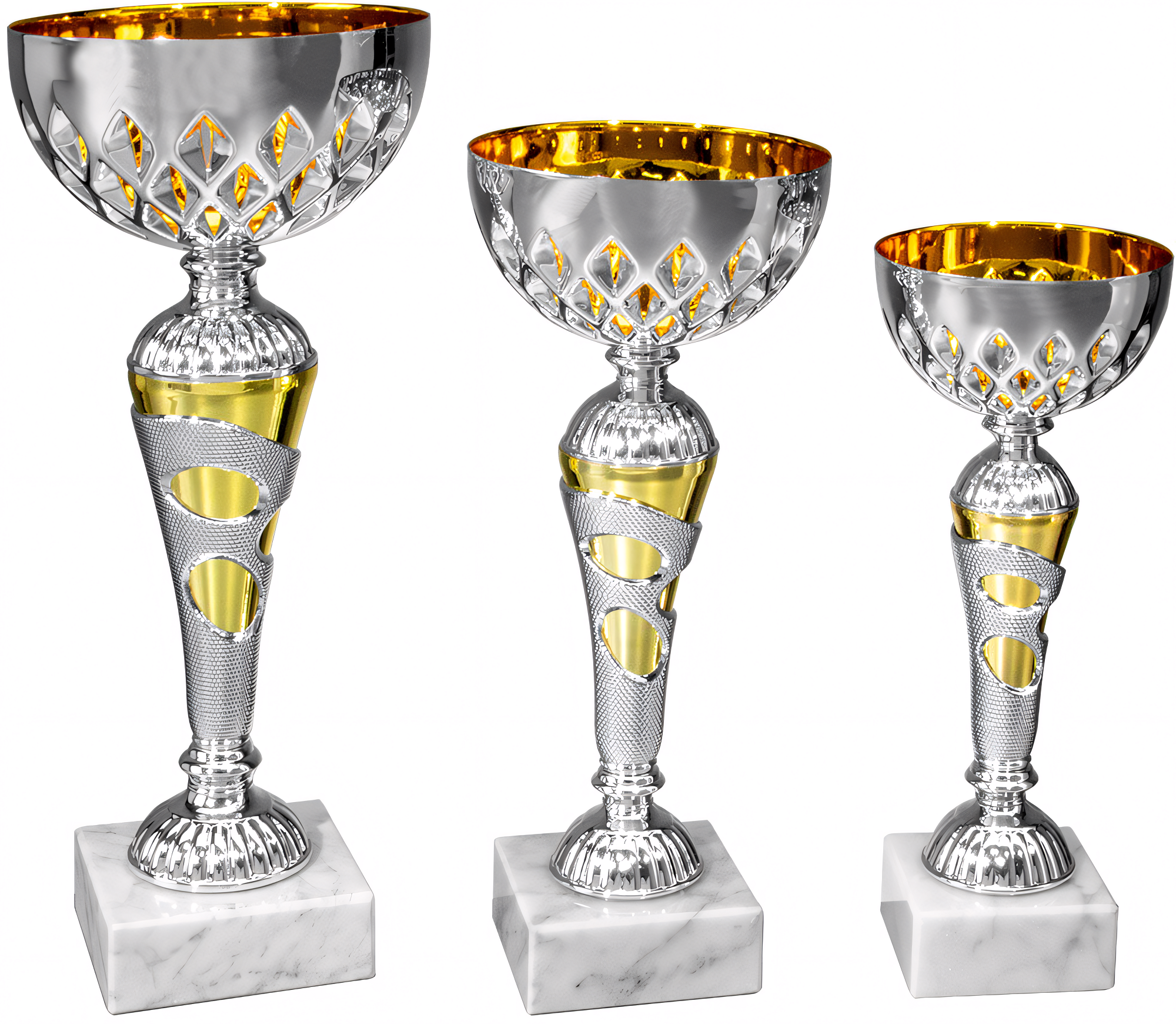 Pokal Caroline 27,5 cm Gold-Silber