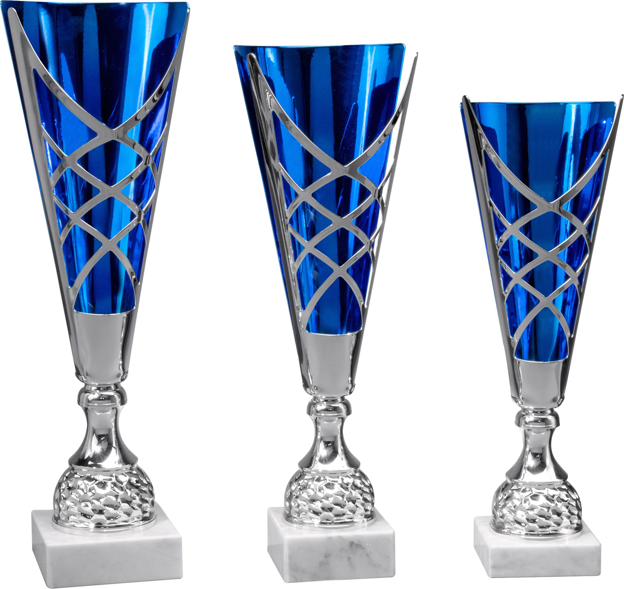 Pokal Ernest 50,5 cm Blau-Silber