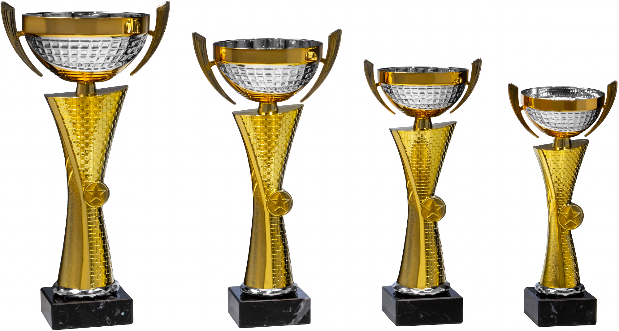 Pokal Edwina 32 cm Gold-Silber