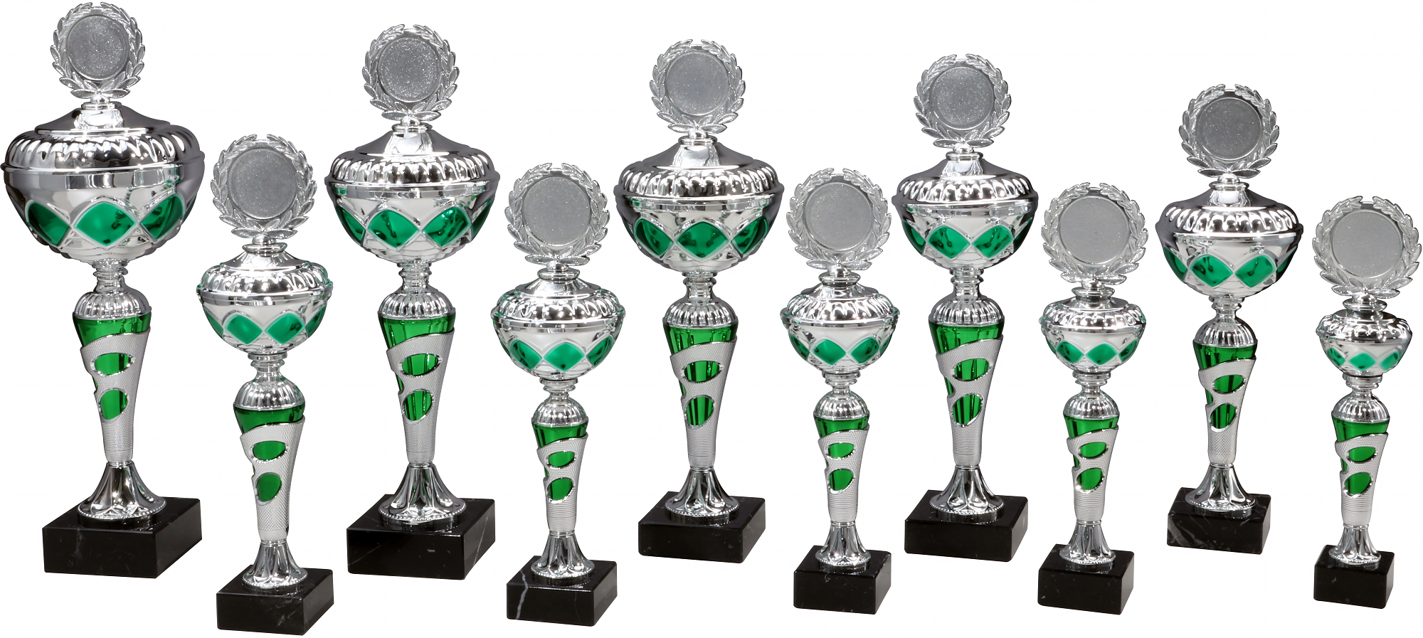 Pokal Michaela 43,3 cm Grün-Silber