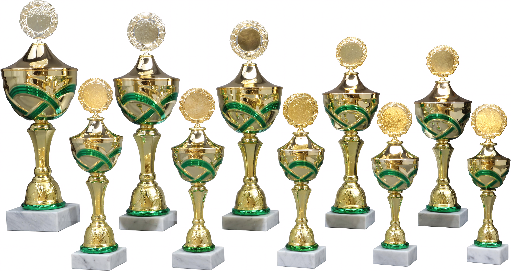 Pokal Eugenie 49,5 cm Gold-Grün