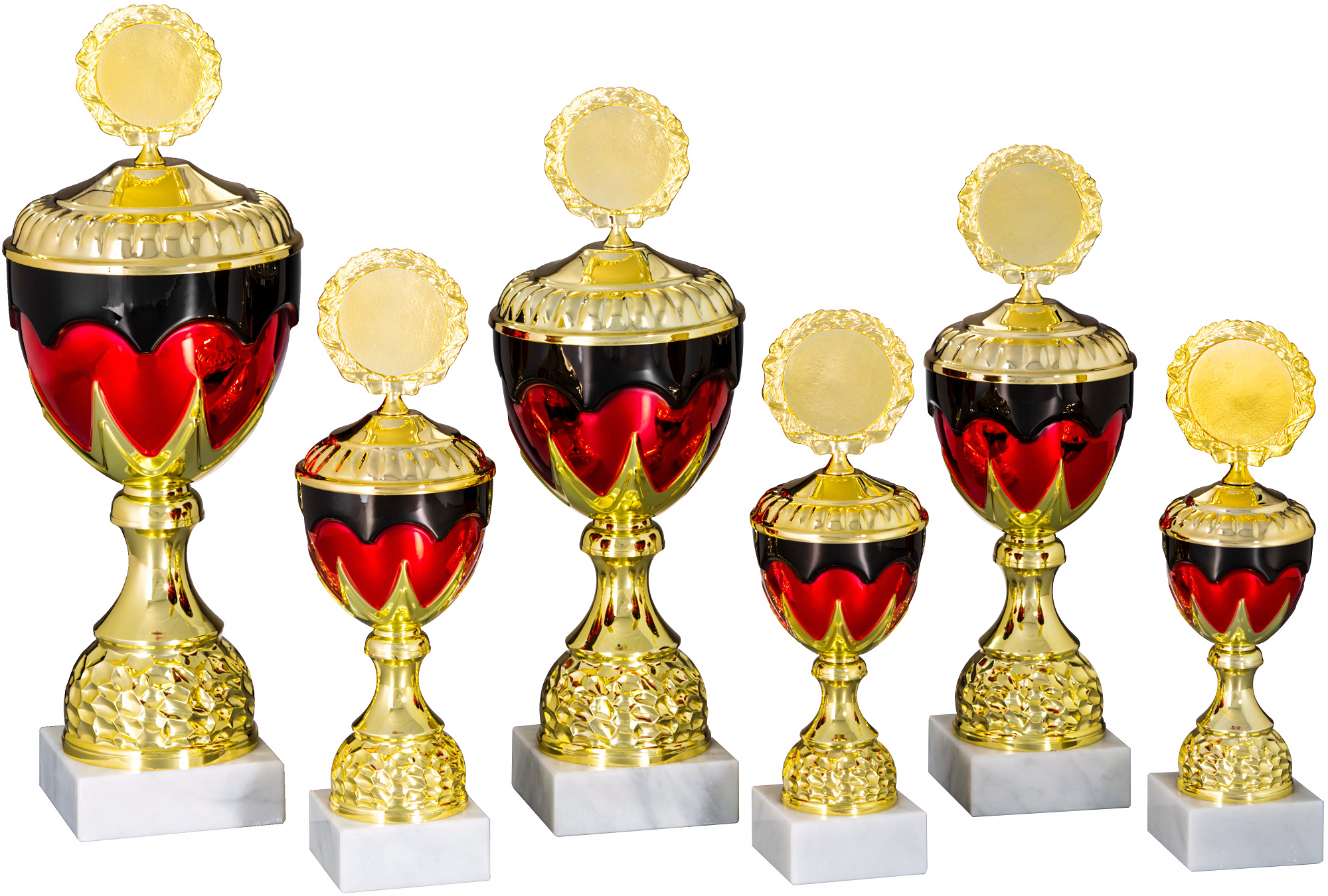 Pokal Friedrich 25 cm Gold-Rot-Schwarz