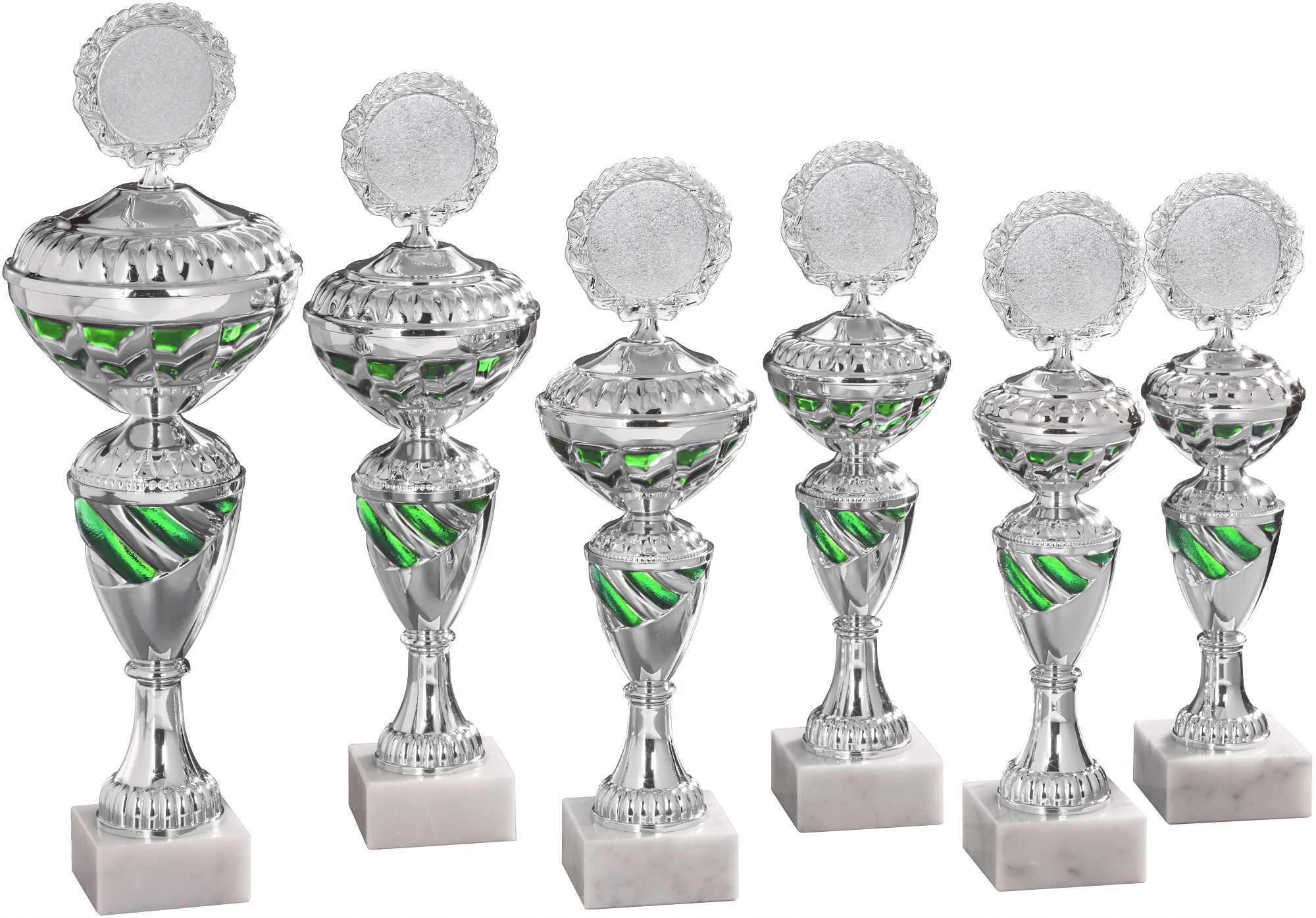 Pokal Emmanuel 29 cm Grün-Silber