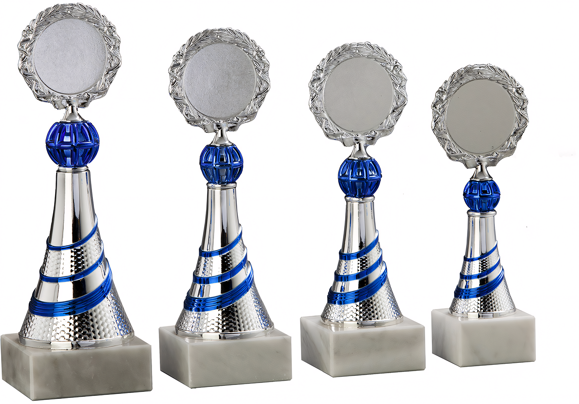 Pokal Xenia 19,5 cm Blau-Silber