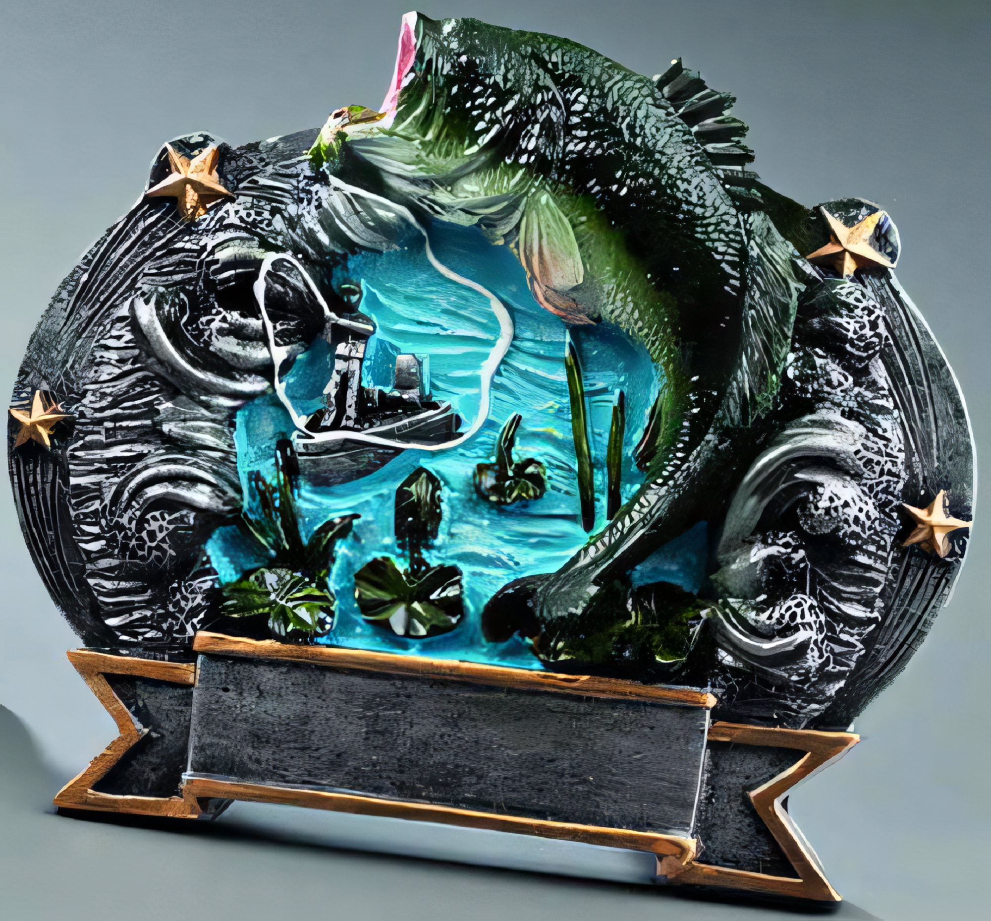 Trophäe Josephine 11,9 cm Blau-Grün-Schwarz
