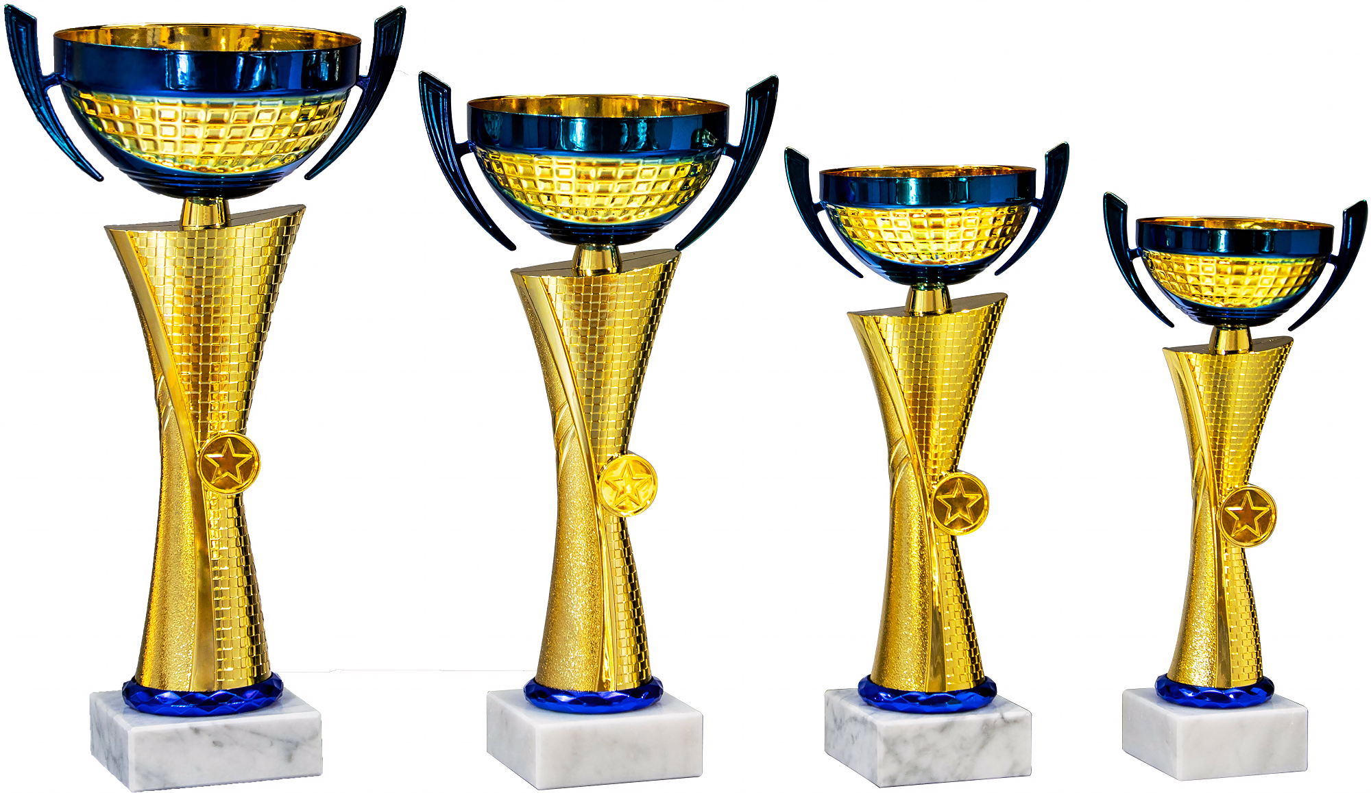 Pokal Peter 28,5 cm Blau-Gold