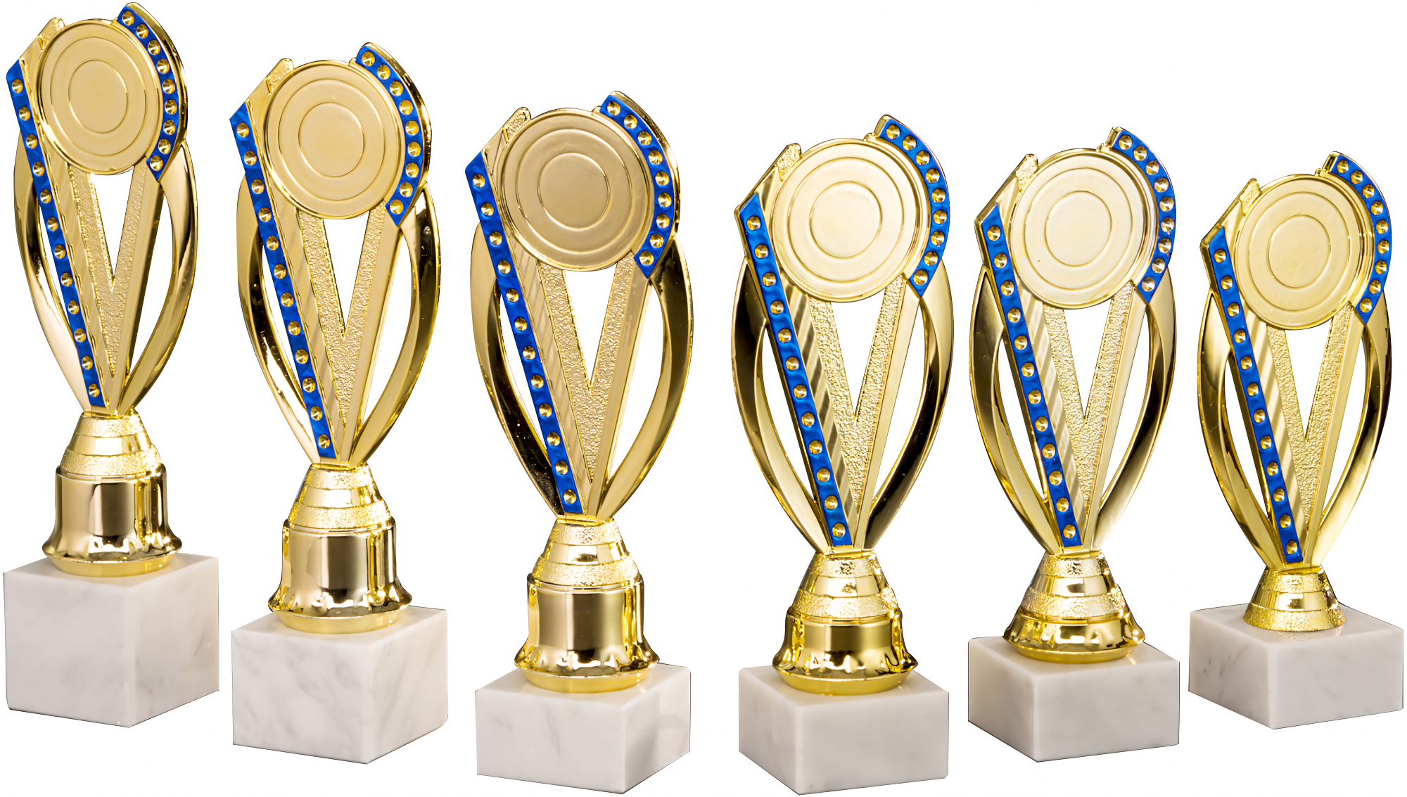 Pokal Sylvia 19,5 cm Blau-Gold